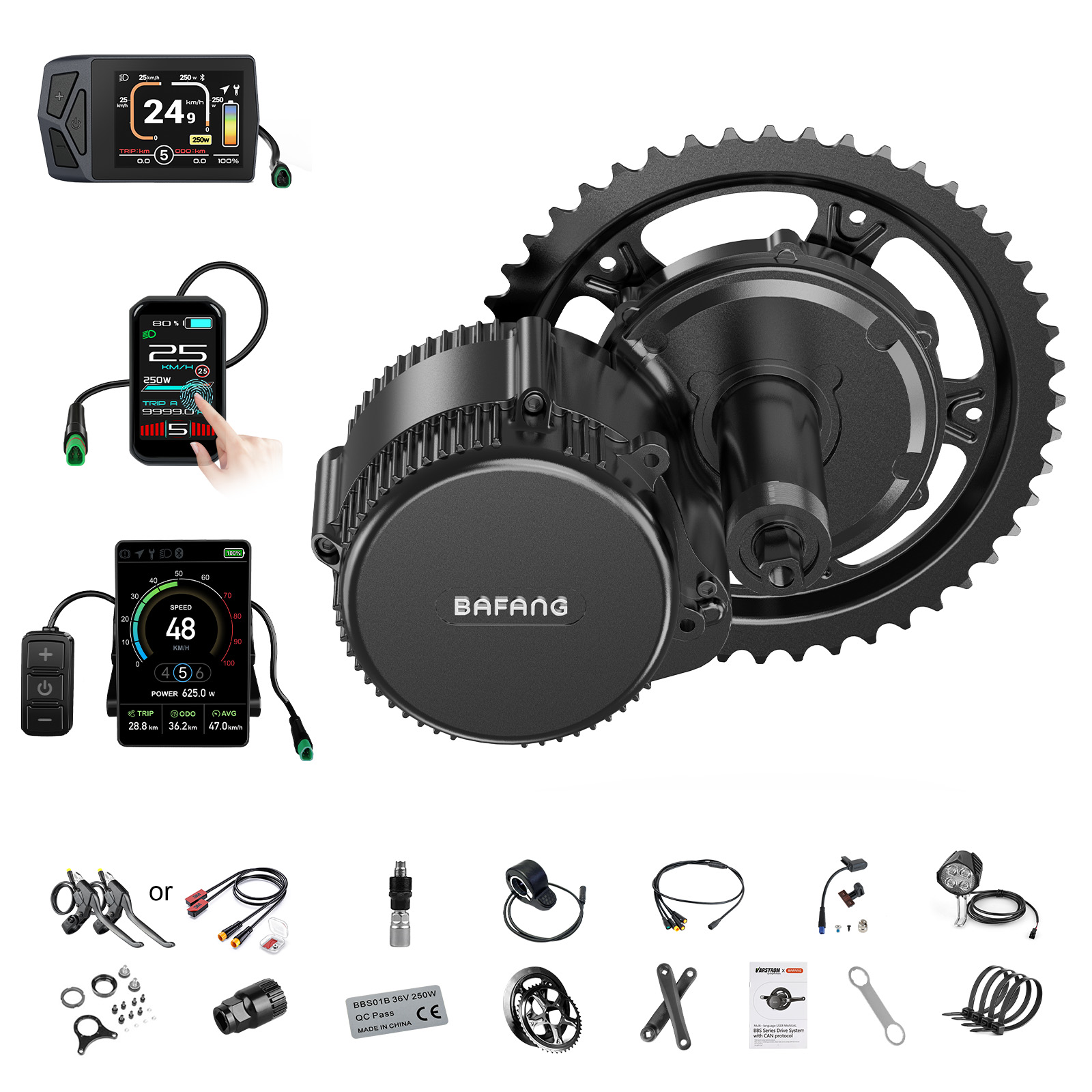 Torque Sensor Mid Drive Motor Kit - [الشحن المحلي في الولايات المتحدة] محرك