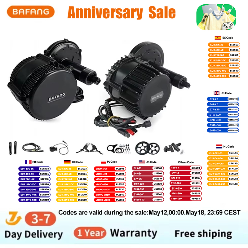 Mid Drive Conversion Kit 1000W - Bafang BBSHD 1000 واط 52 فولت