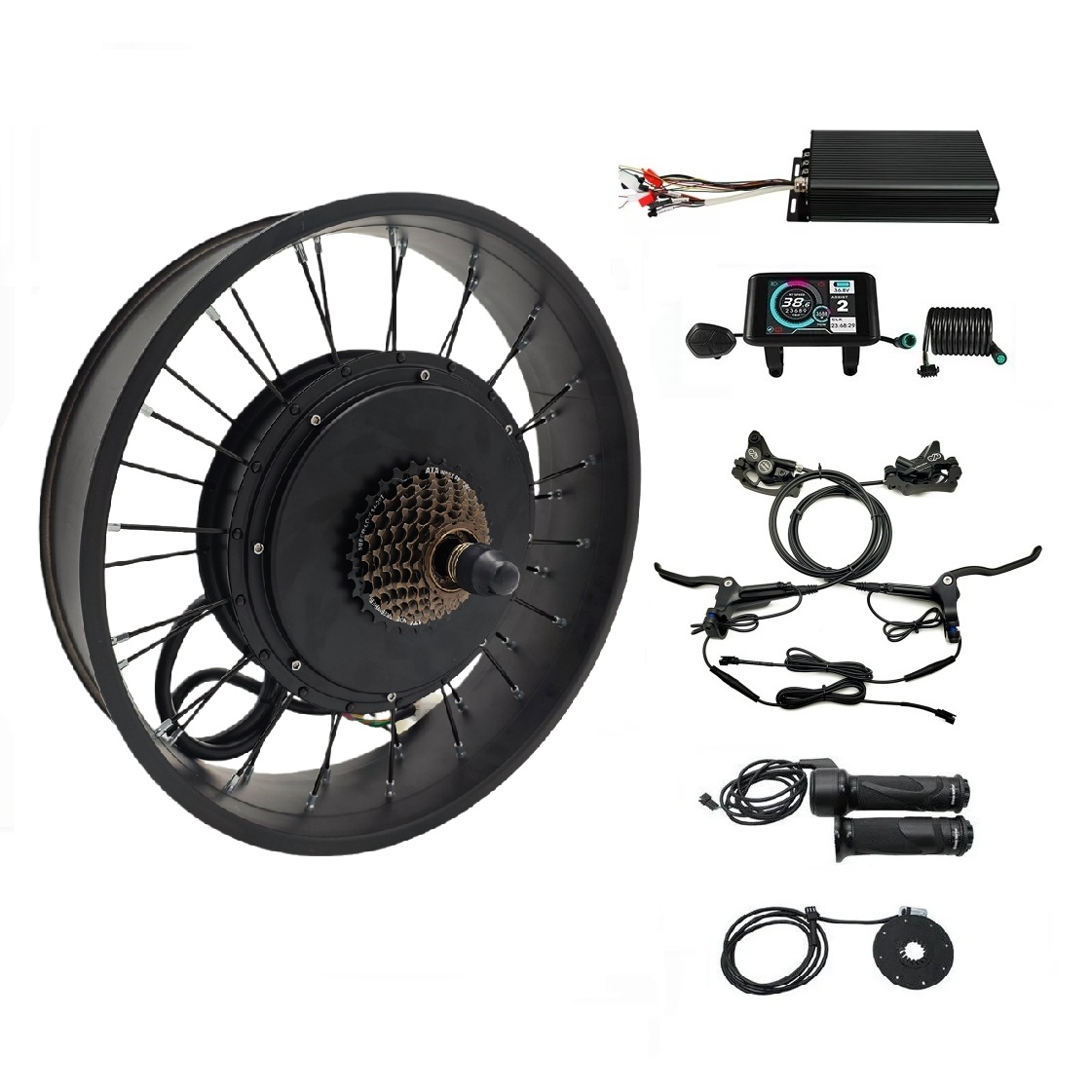5000W Hub Motor Kit 72V - 48V-72V 100A 5000W eBike الدهون عجلة