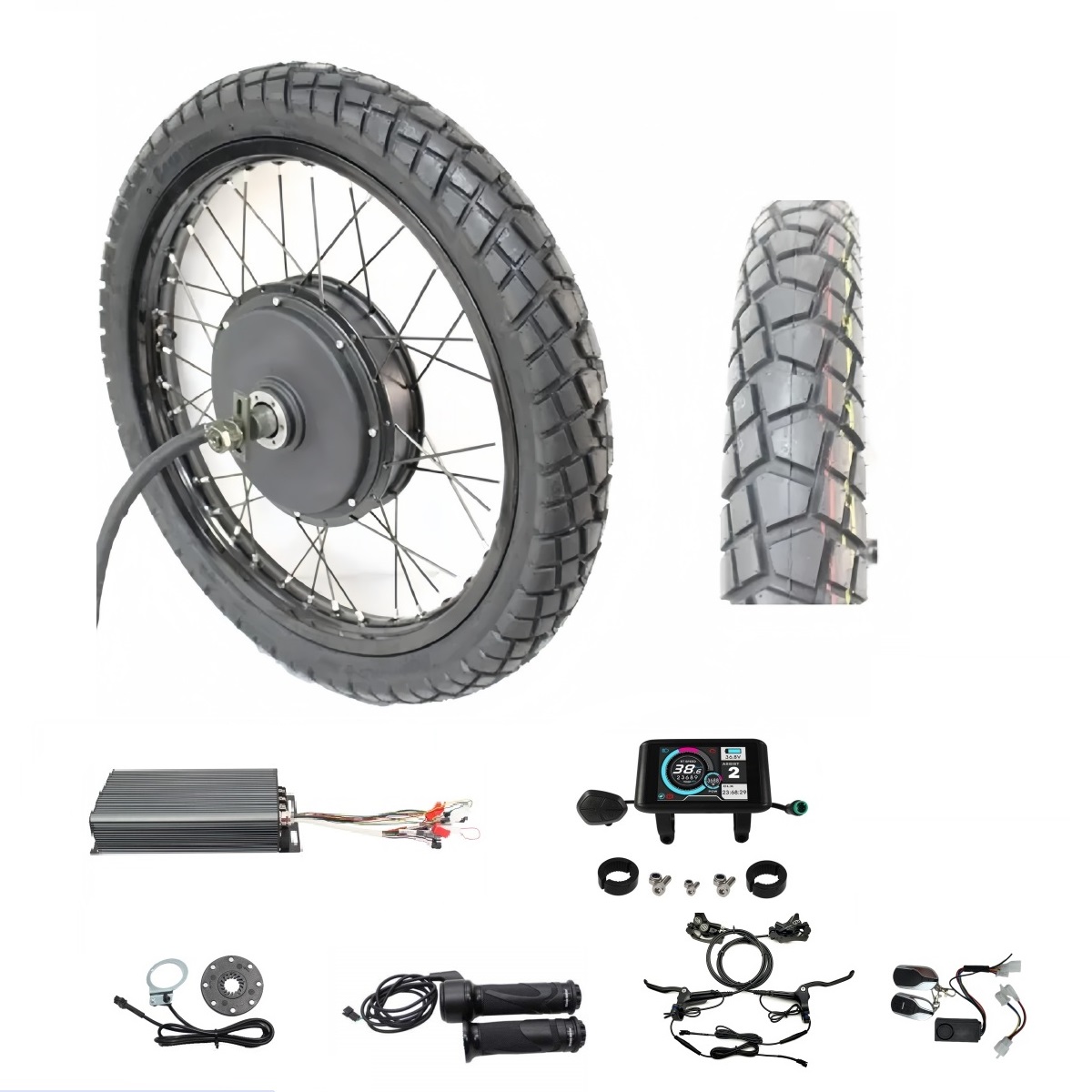 Ebike 48 فولت-72 فولت 3000-800 - مراجعة 72V 8000W Brushless Hub Motor وسعره