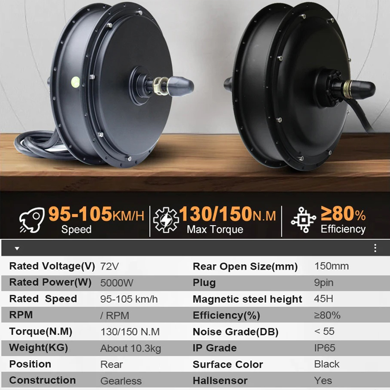 طقم تحويل الدراجة الكهربائية ا - مراجعة 5000W Hub Motor Kit 72V وسعره