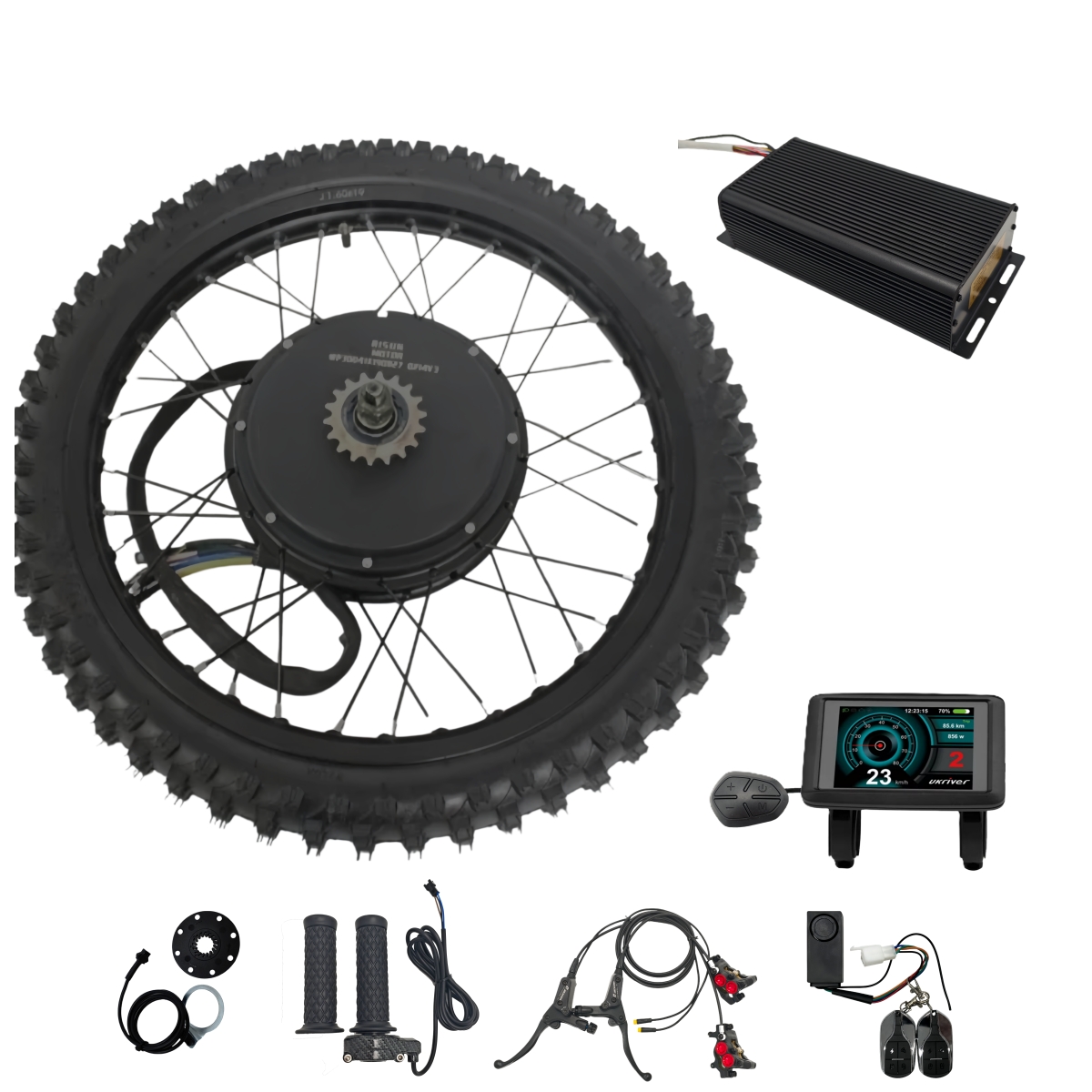 طقم تحويل العجلة الخلفية للدرا - مراجعة 72V 8000W Brushless Hub Motor وسعره