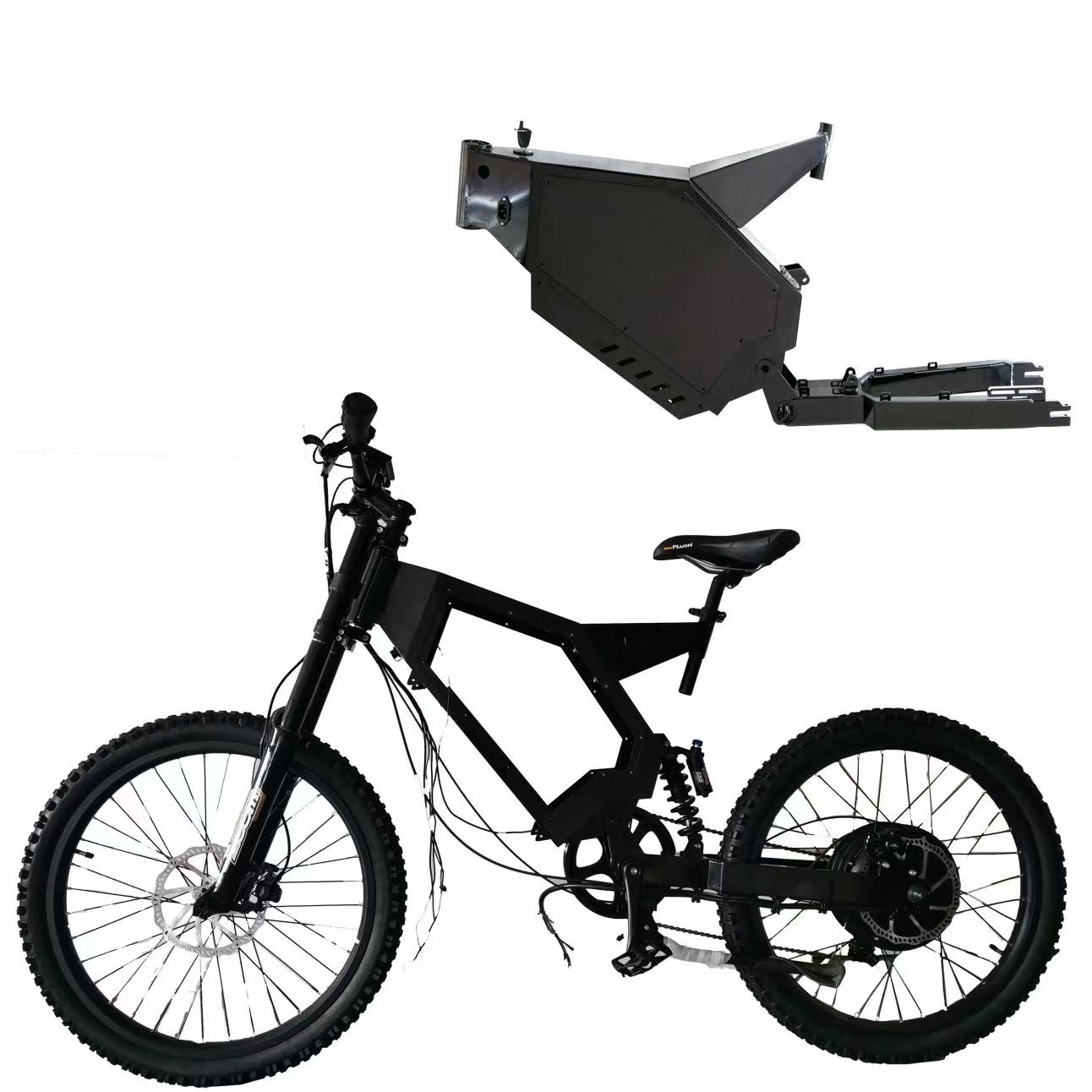 دراجة كهربائية إطار فولاذي على - مراجعة 3000W Stealth Bomber Motor وسعره