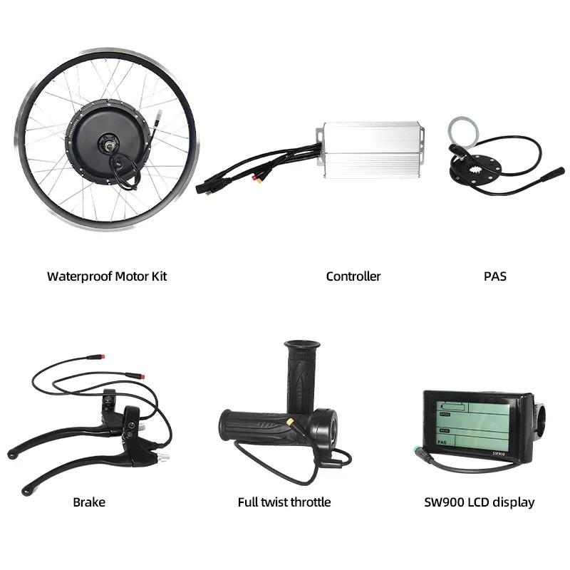 طقم تحويل كهربائي جديد 72 فولت - مراجعة 12000W Electric Motorcycle Hub Motor وسعره
