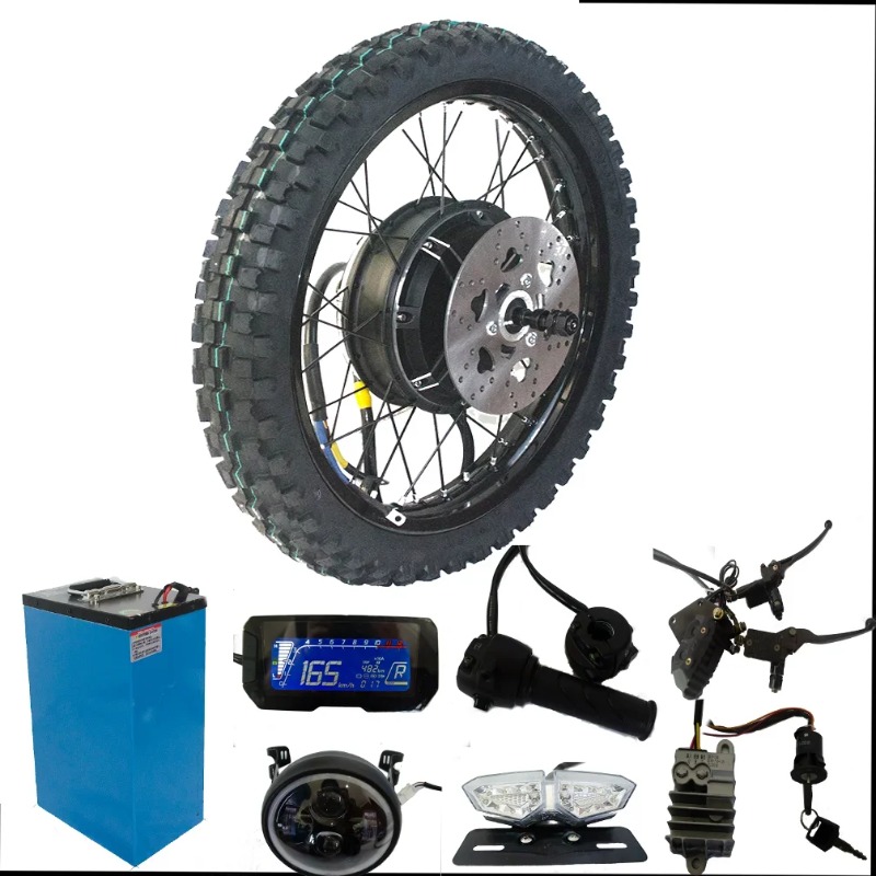 طقم تحويل كهربائي جديد 72 فولت - مراجعة 12000W Electric Motorcycle Hub Motor وسعره