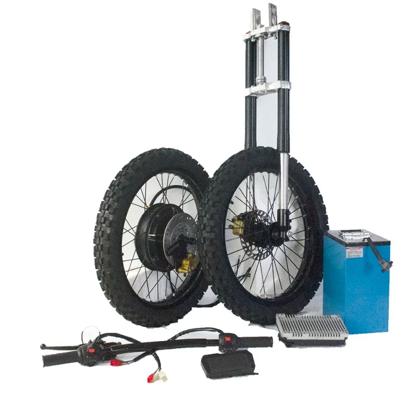 طقم تحويل كهربائي جديد 72 فولت - مراجعة 12000W Electric Motorcycle Hub Motor وسعره