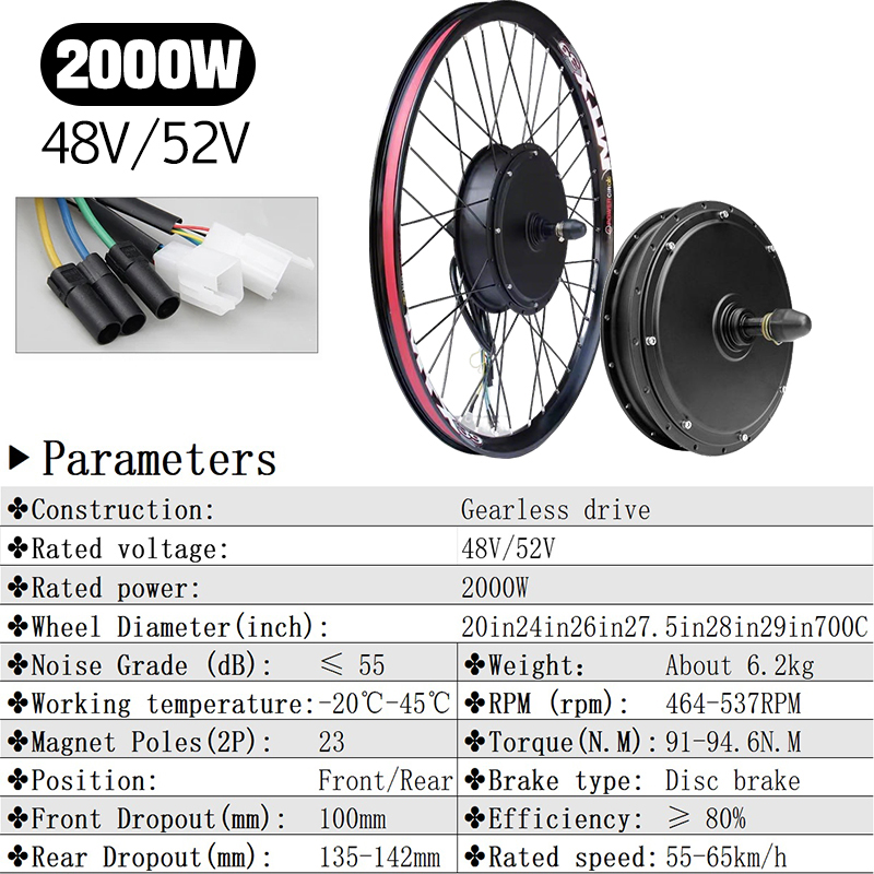 طقم دراجة كهربائية 72 فولت 500 - مراجعة 5000W Hub Motor Kit 72V وسعره